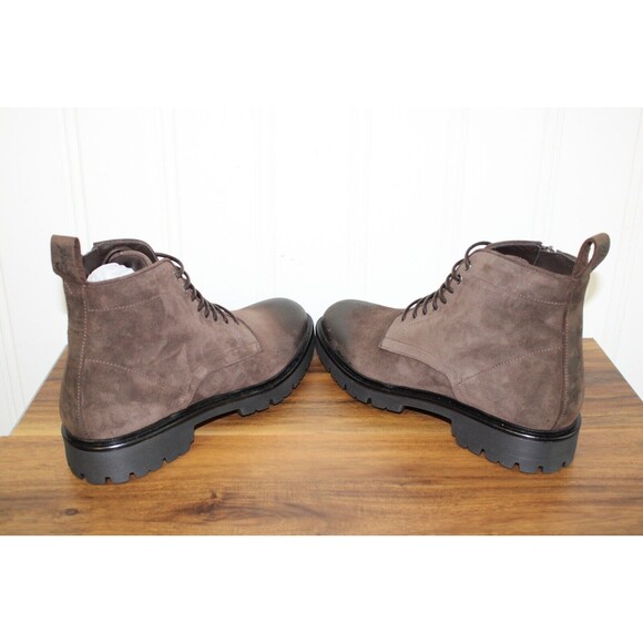Good Man Brand Men’s Italian Leather‎ Lace/zip Up Modern City Boot Brown Size 10 - Picture 7 of 11